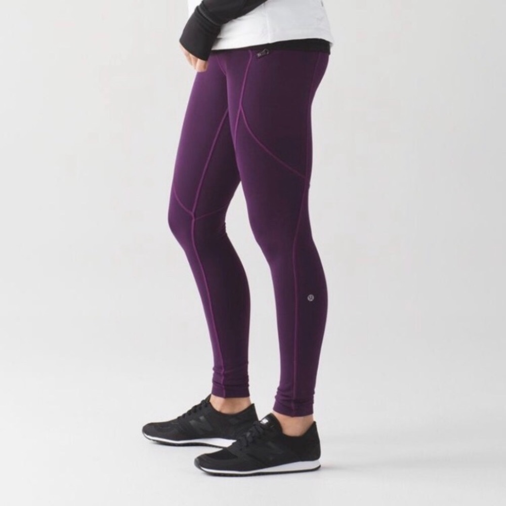 Lululemon purple leggings with pockets size 4